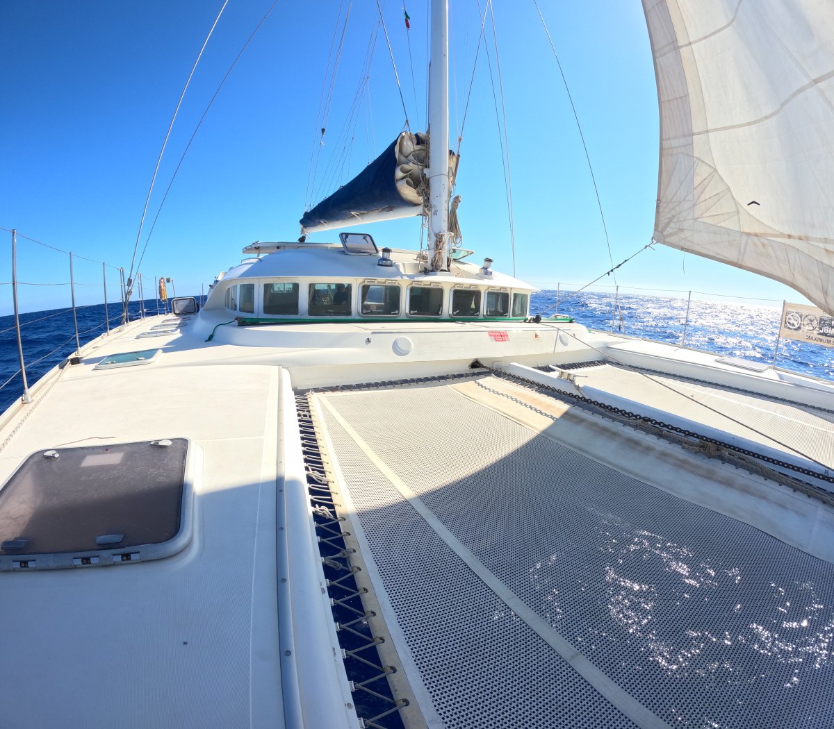 Catamaran cruise in the sea
