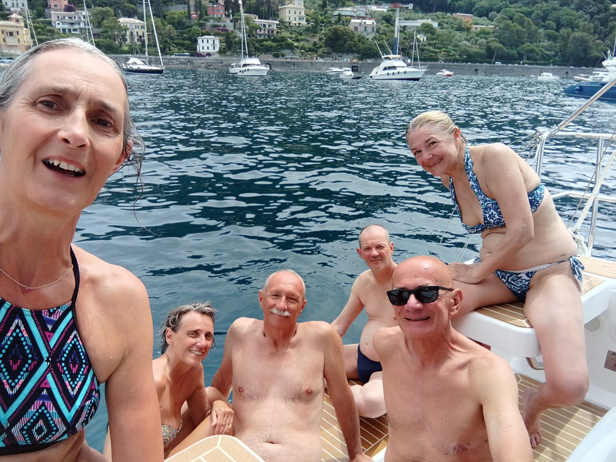 Panoramic view of a yacht