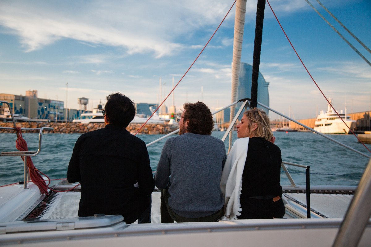 Panoramic View of Barcelona from the Sea