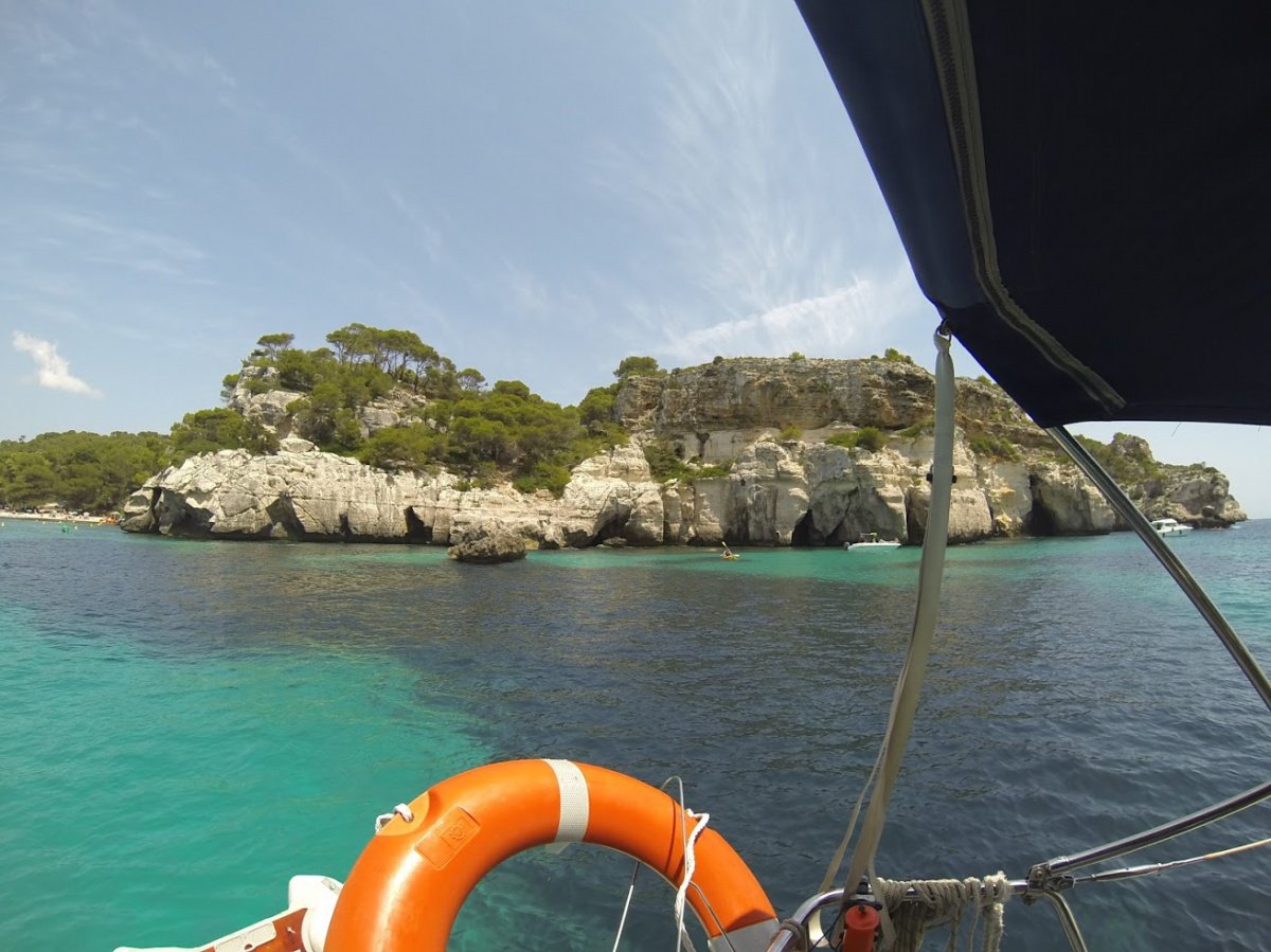vaije en barco menorca