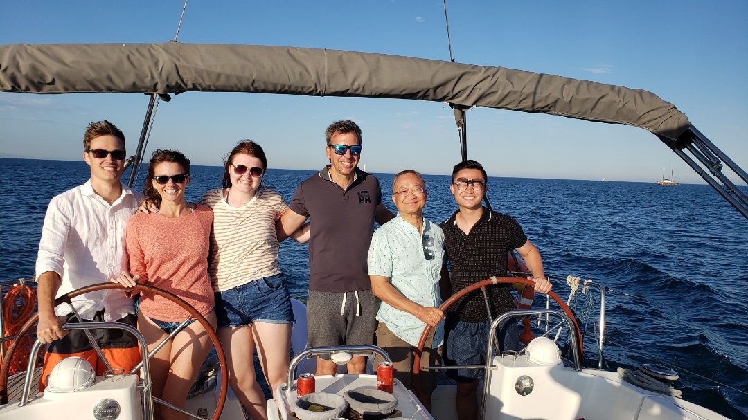 Sailing practice in Barcelona