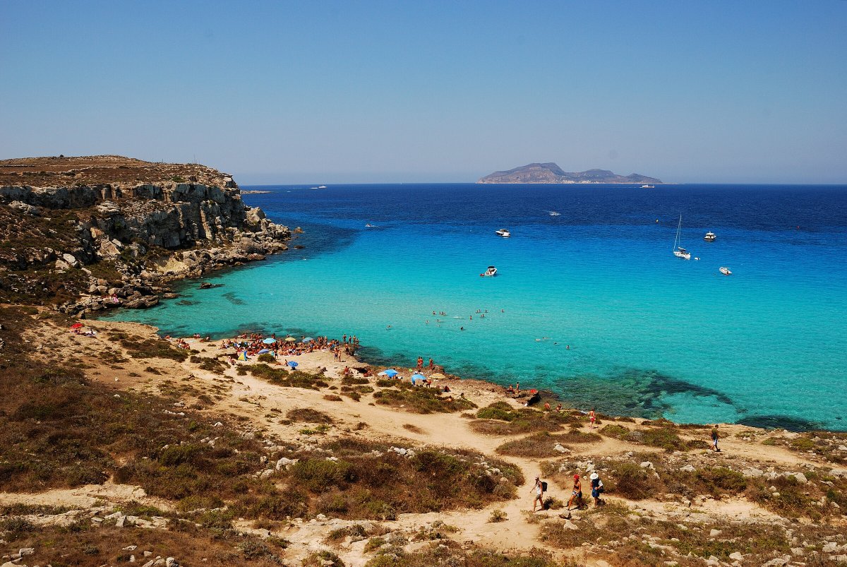 Sailing yacht in the Mediterranean Sea.