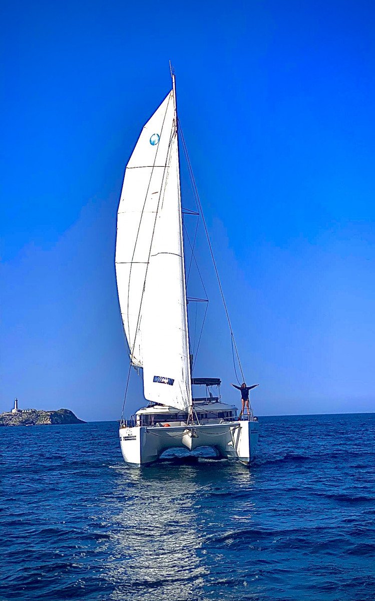 Catamaran journey along Santander's coastline