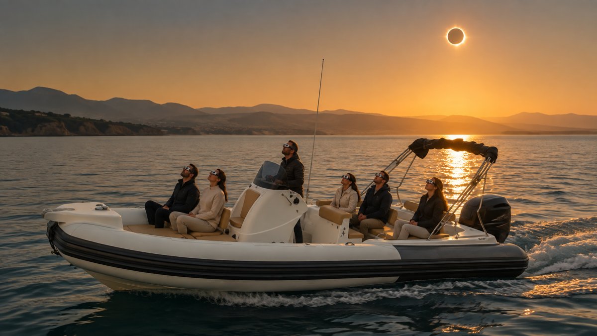 Discover the magic of the eclipse sailing in Santander Bay