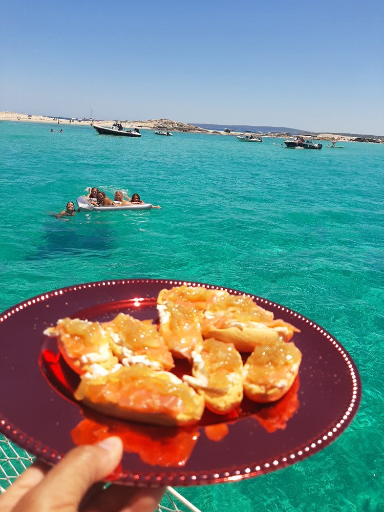 Motor boat in the Pitiusas Islands