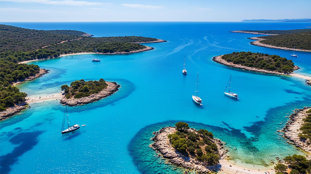 Curso de navegación en barco en Croacia con equipo completo