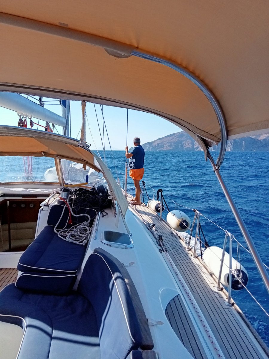 Enjoy the view of the Gulf of Naples from the water