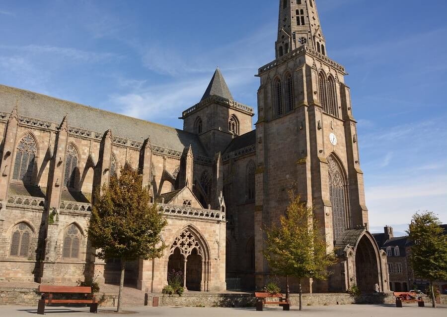 Sailing boat off the coast of Brittany